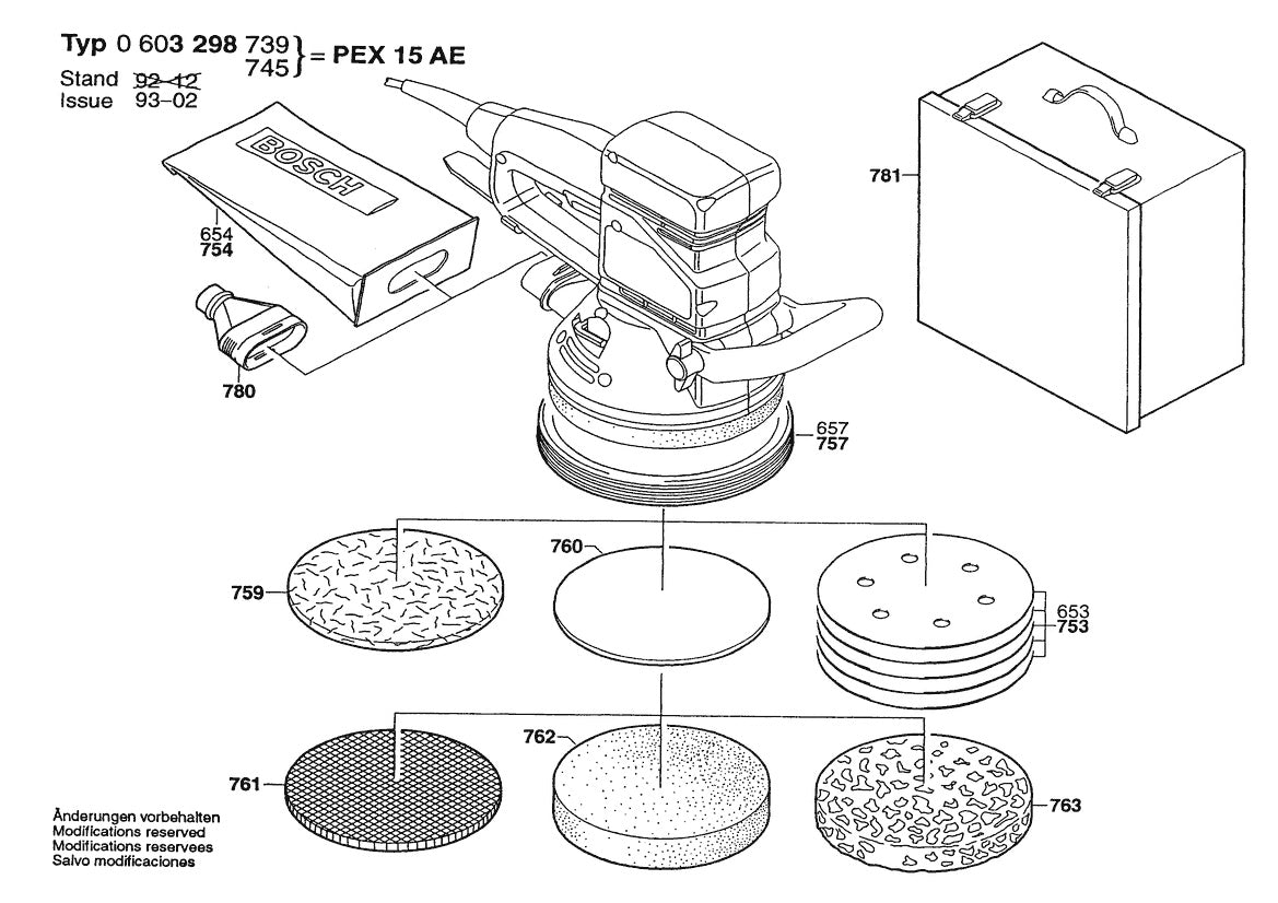 603298739 Bosch Sander Parts Diagram