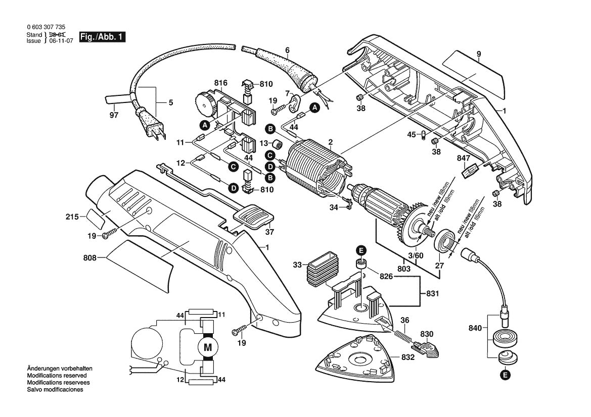 603307735 Bosch Sander Parts Diagram