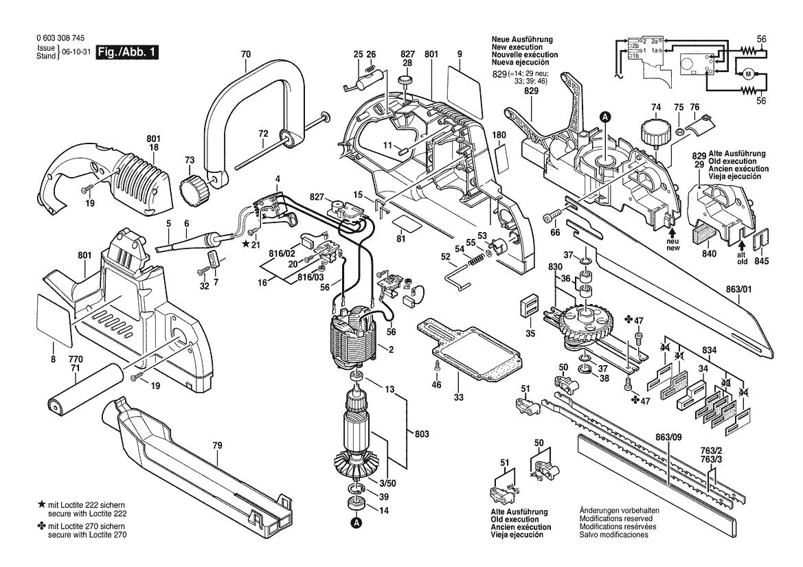 603308745 Bosch Saw Parts Diagram