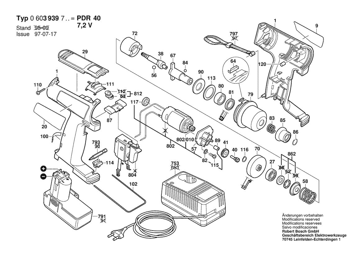 603939734 Bosch Impact Driver Parts Diagram