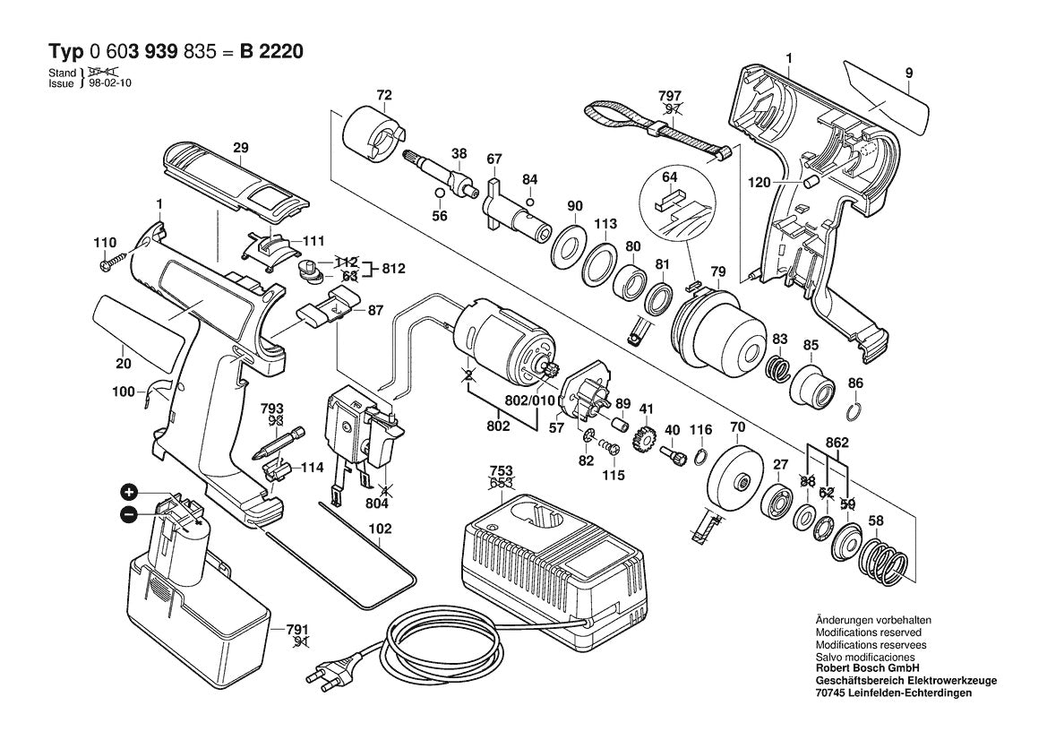 603939835 Bosch Impact Wrench Parts Diagram