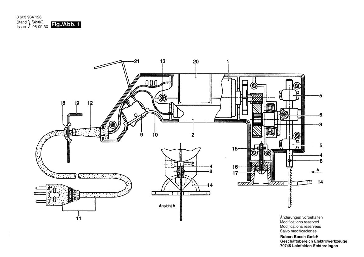 603964126 Bosch Saw Parts Diagram