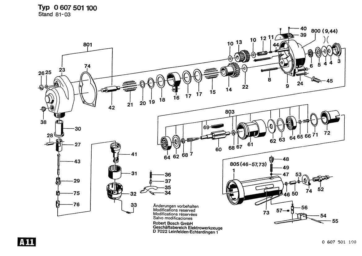 0607501100 Bosch Nibbler Bosch Nibbler Parts Diagram
