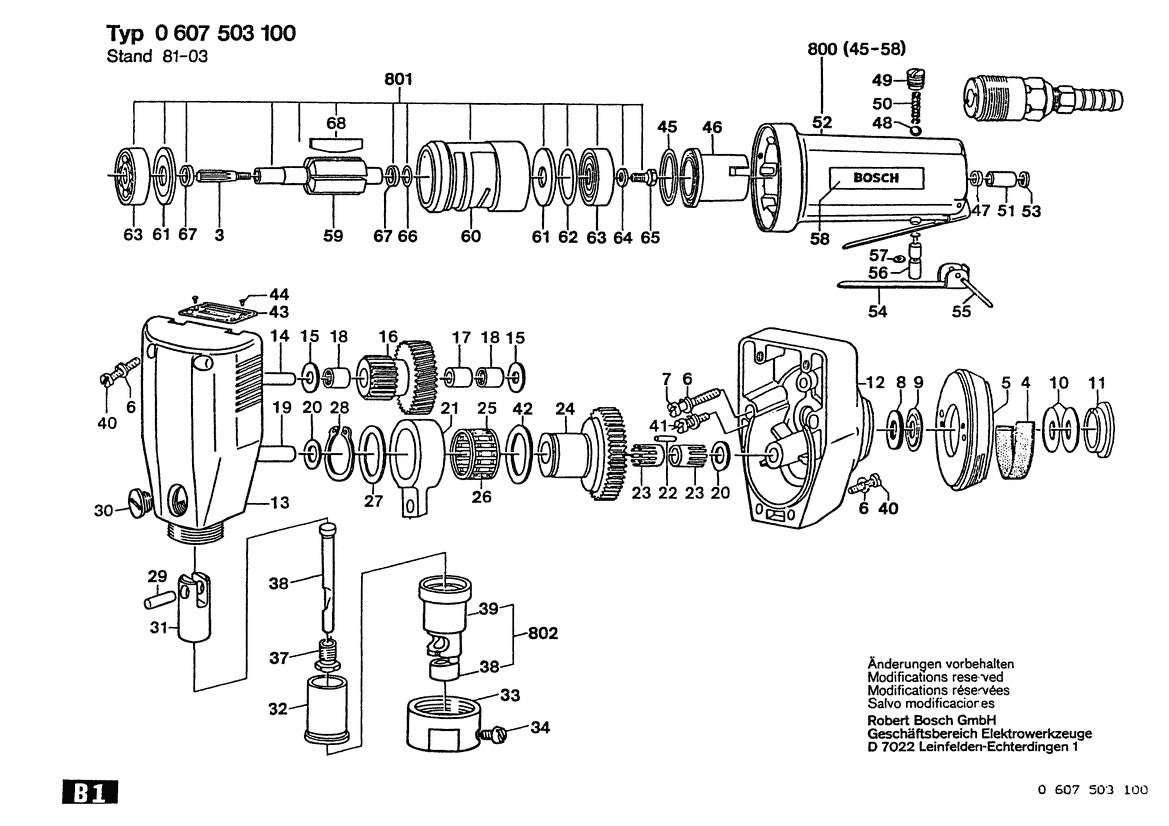 0607503100 Bosch Nibbler Bosch Nibbler Parts Diagram