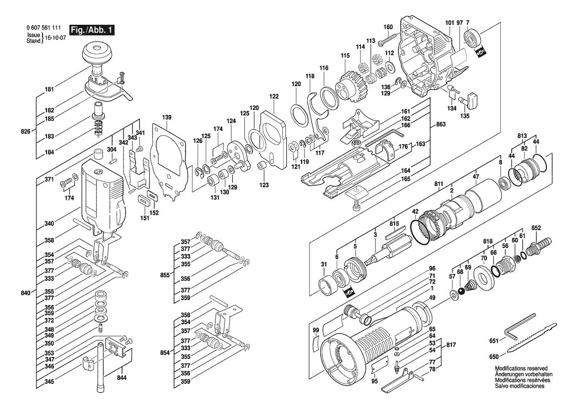 607561111 Bosch Jig Saw Parts Diagram