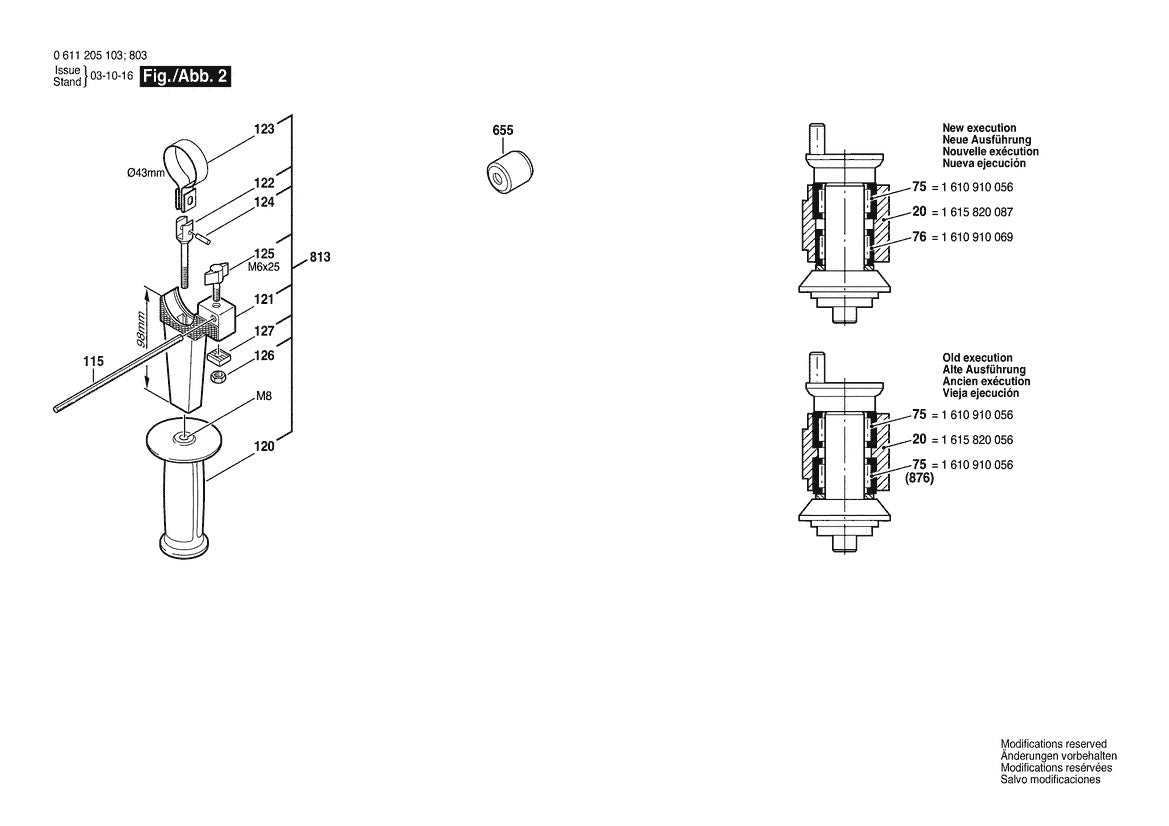 11205 (0611205134) Bosch 1-1 Bosch Rotary Hammer Parts Diagram