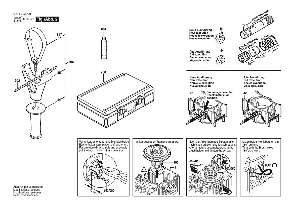 611223739 Bosch Hammer Drill Parts Diagram