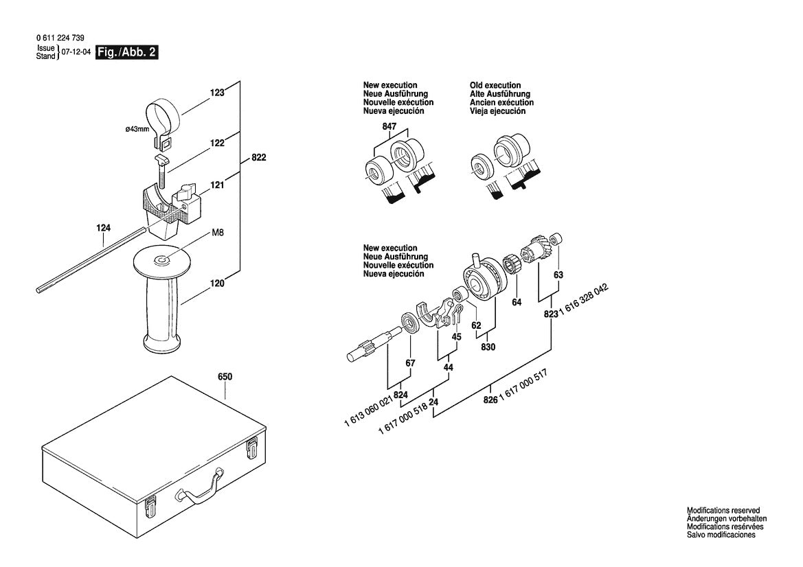 611224739 Bosch Hammer Drill Parts Diagram
