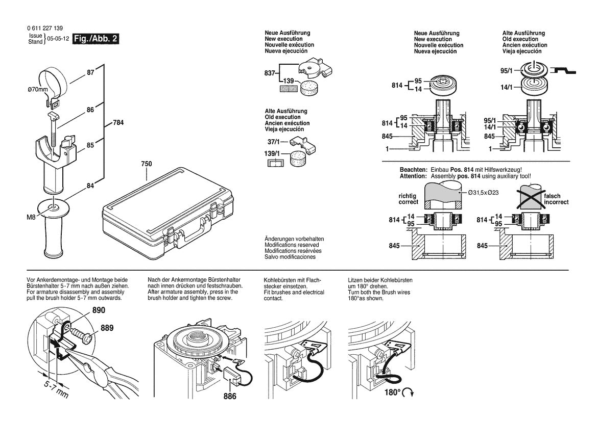 611227139 Bosch Hammer Drill Parts Diagram