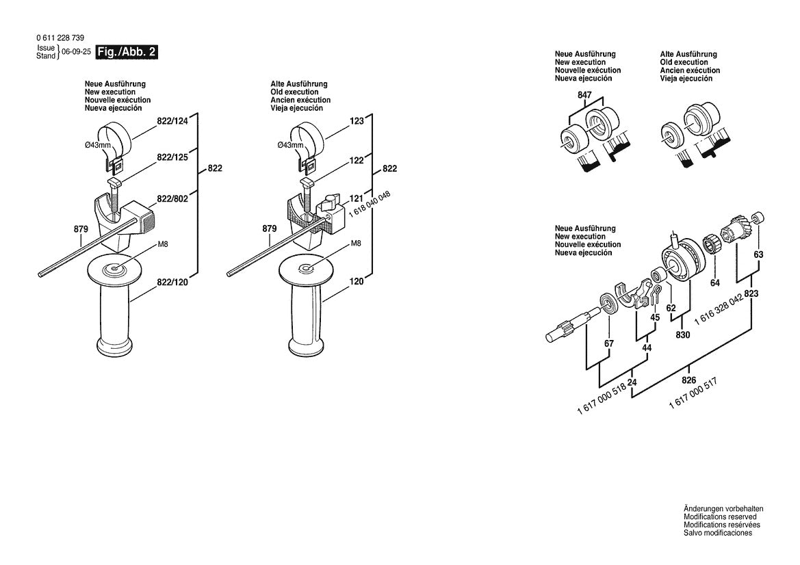 611228739 Bosch Hammer Drill Parts Diagram