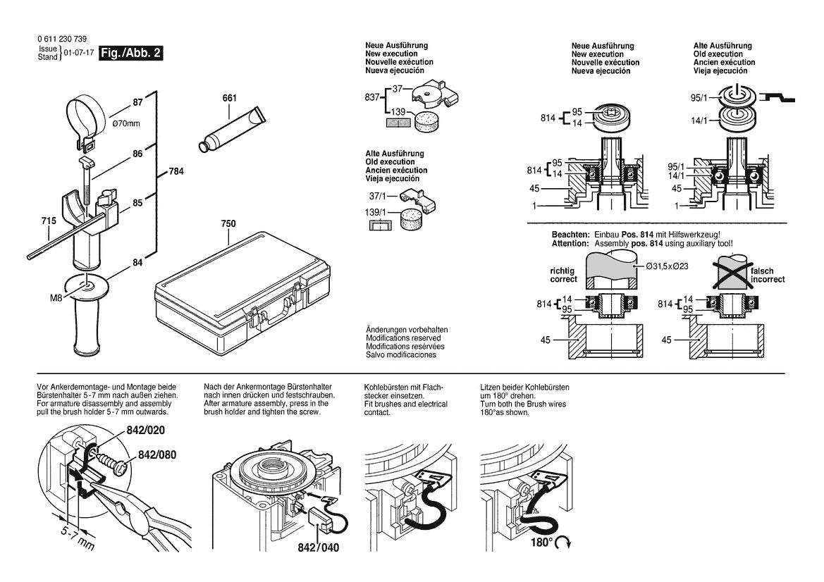 611230739 Bosch Hammer Drill Parts Diagram