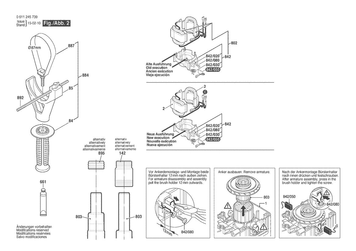 611245739 Bosch Rotary Hammer Parts Diagram