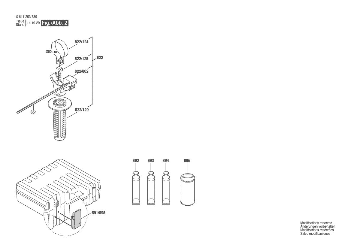 611253739 Bosch Rotary Hammer Parts Diagram