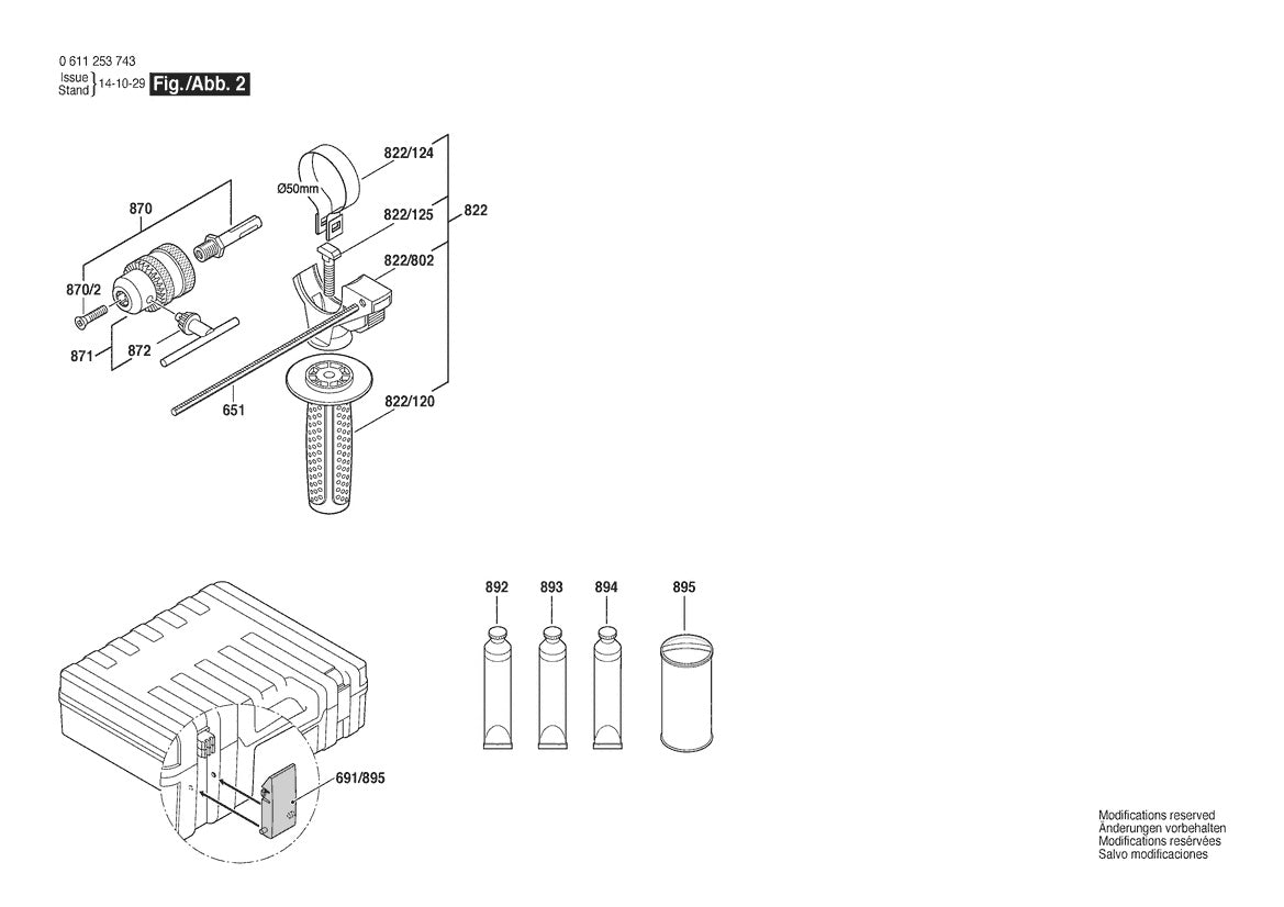 611253767 Bosch Rotary Hammer Parts Diagram
