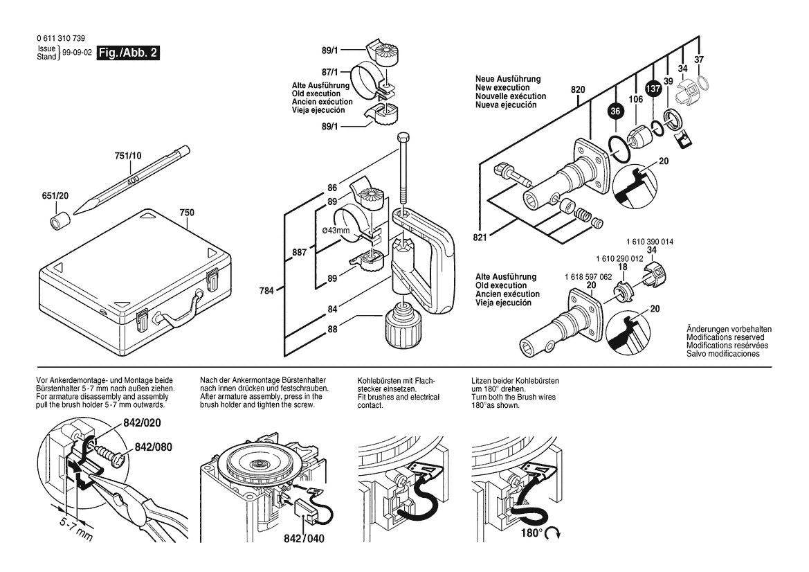 611310739 Bosch Demolition Hammer Parts Diagram