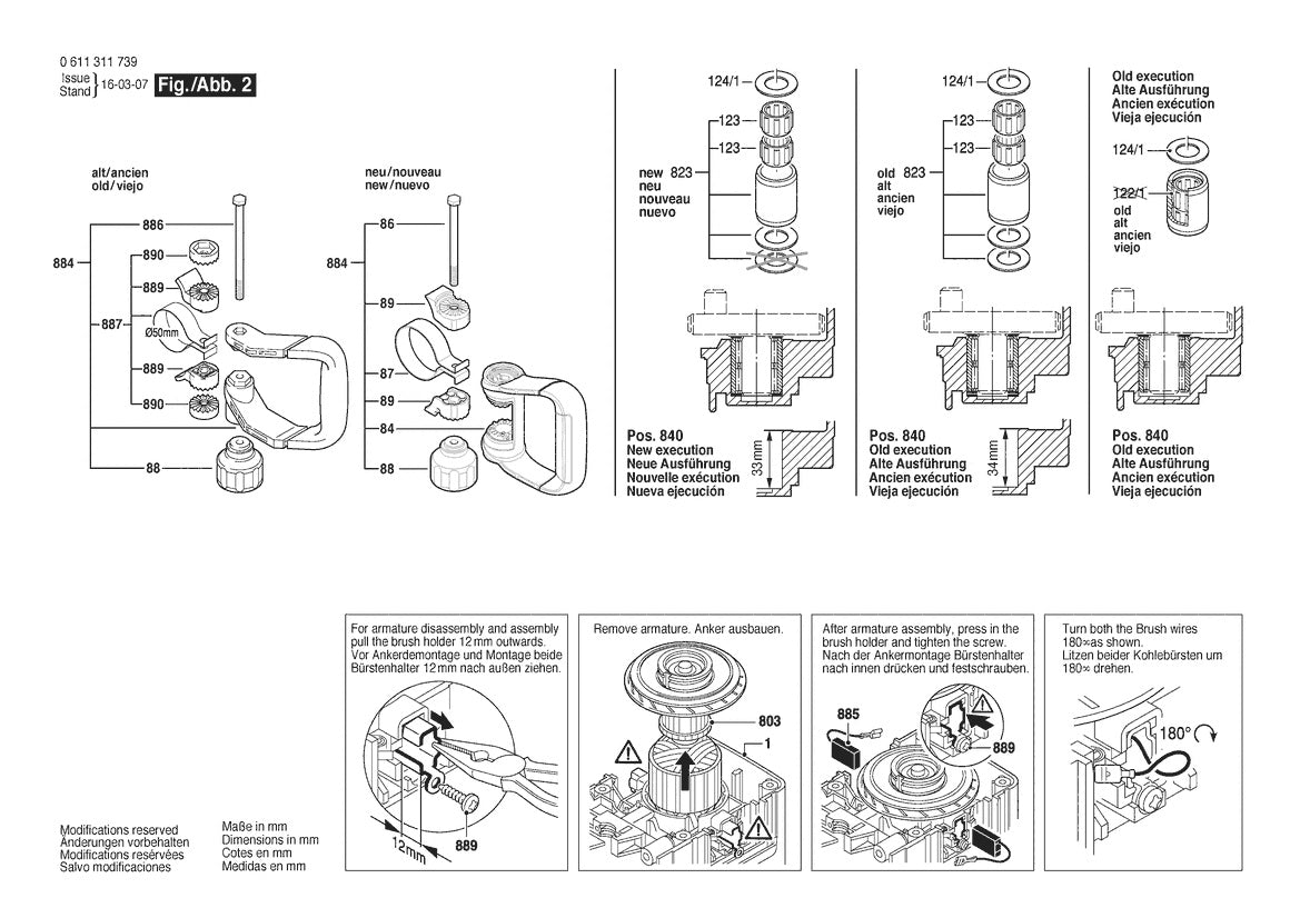611311739 Bosch Demolition Hammer Parts Diagram