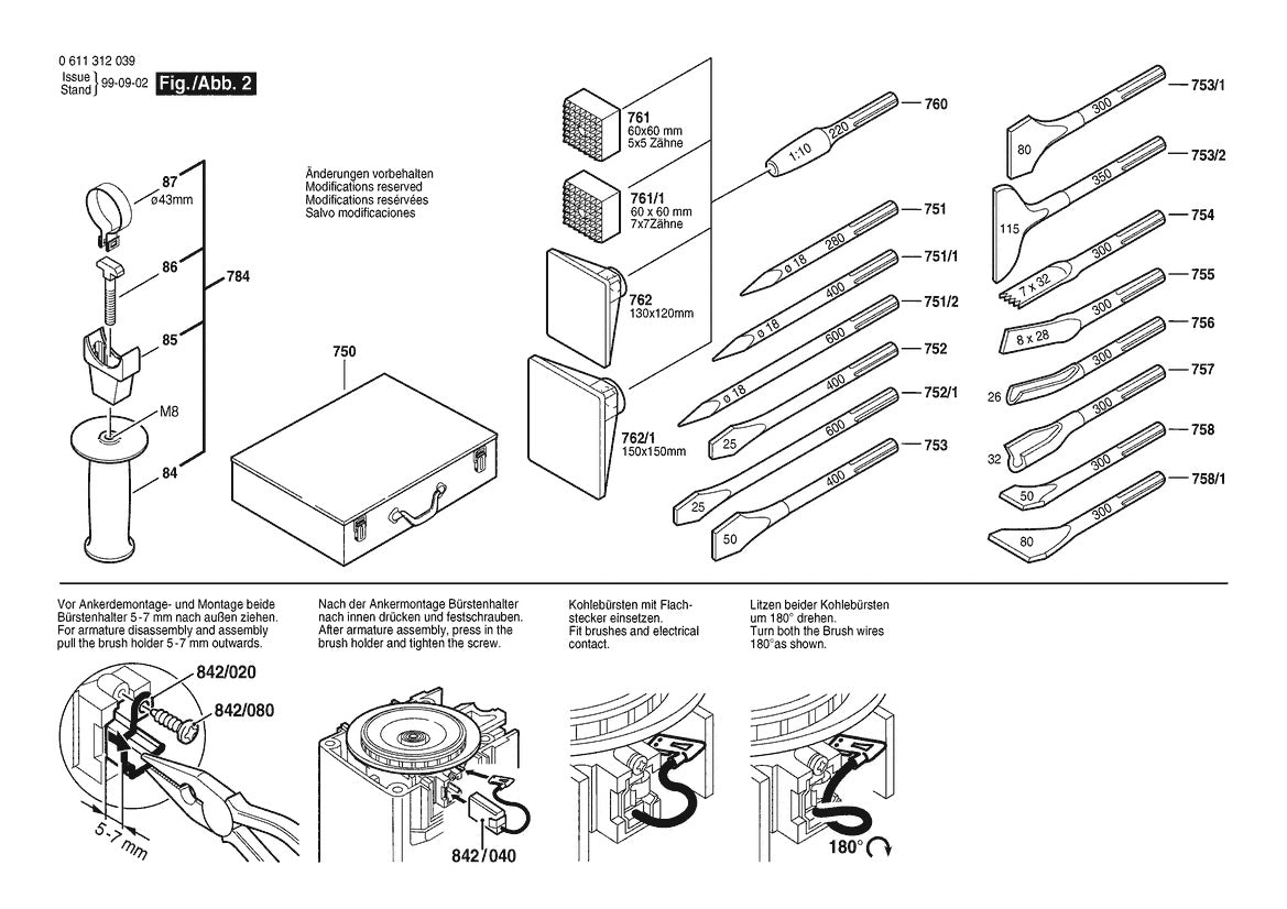 611312039 Bosch Demolition Hammer Parts Diagram