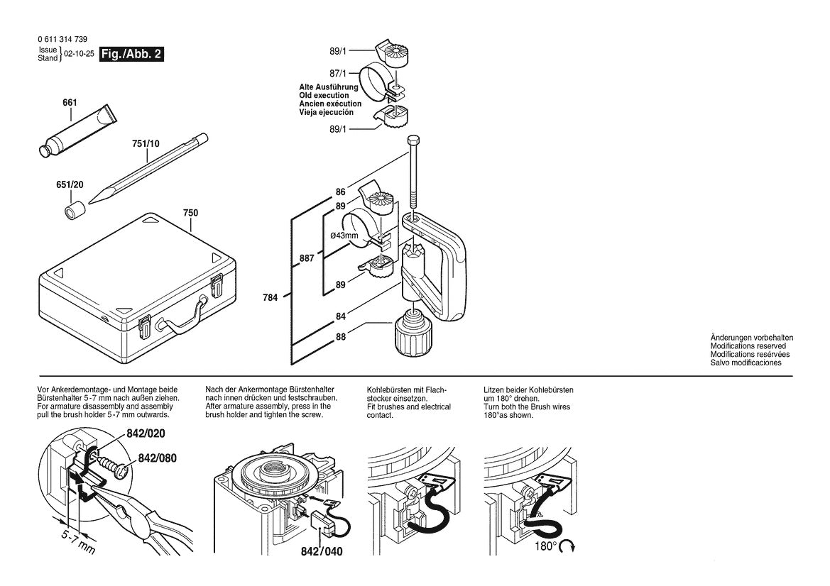 611314739 Bosch Demolition Hammer Parts Diagram