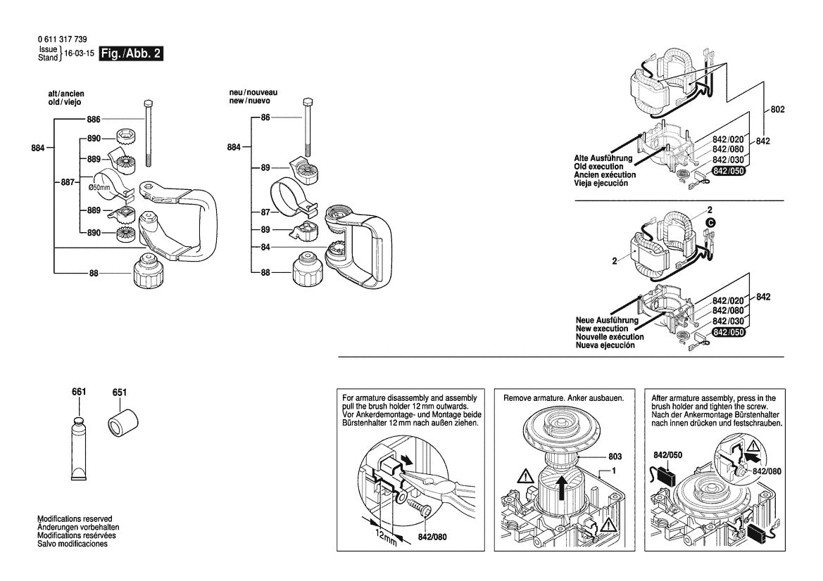 611317739 Bosch Demolition Hammer Parts Diagram