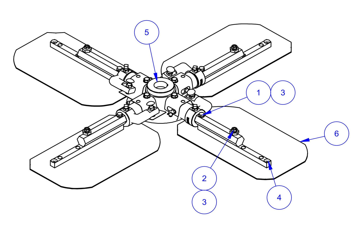 PRO430E / PRO436 / PRO436E / PRO436TC / PRO446 / PRO446TC Spider Assembly, 436 Edging Parts