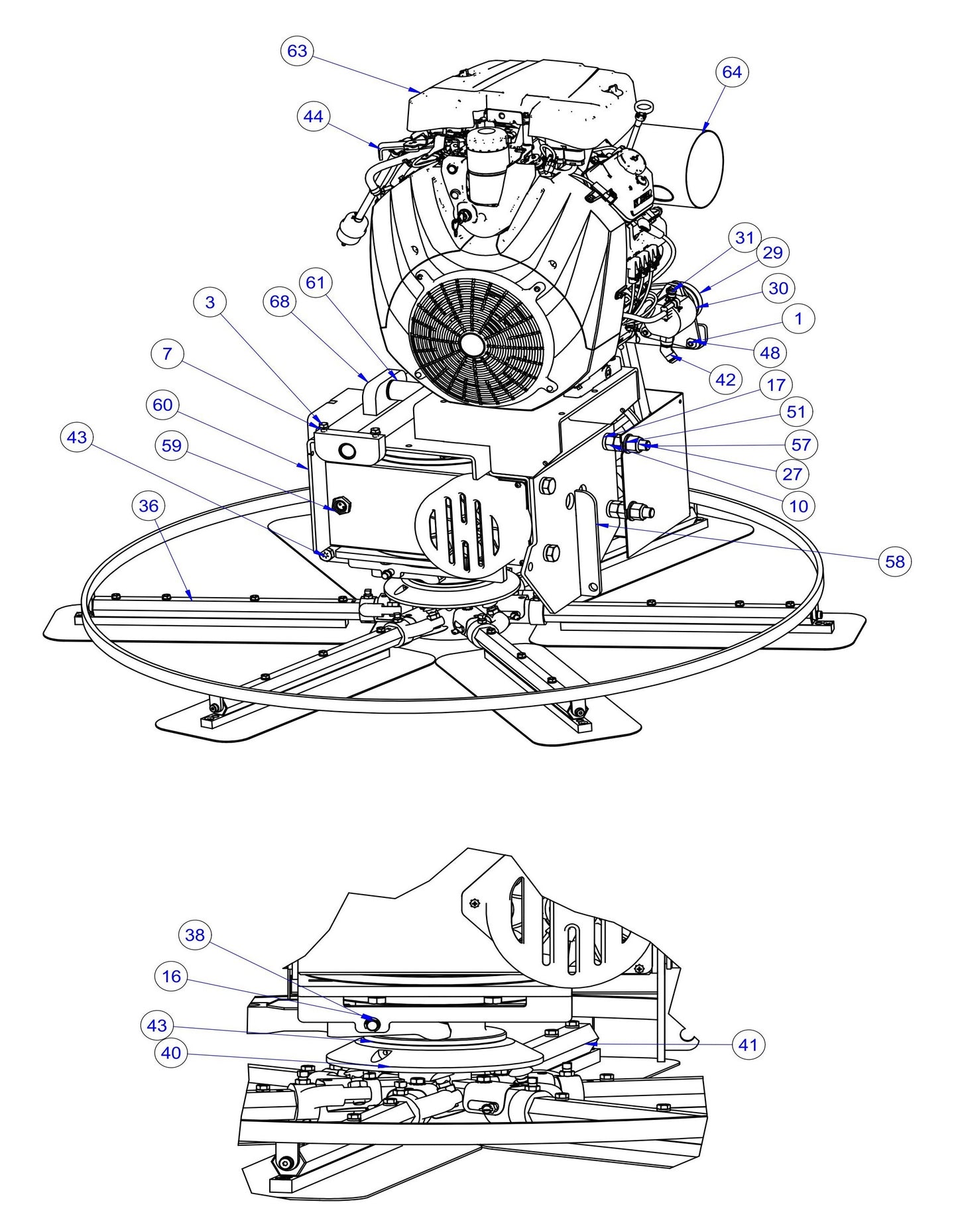 HP205 RH Rotor Module Assembly-1 Parts