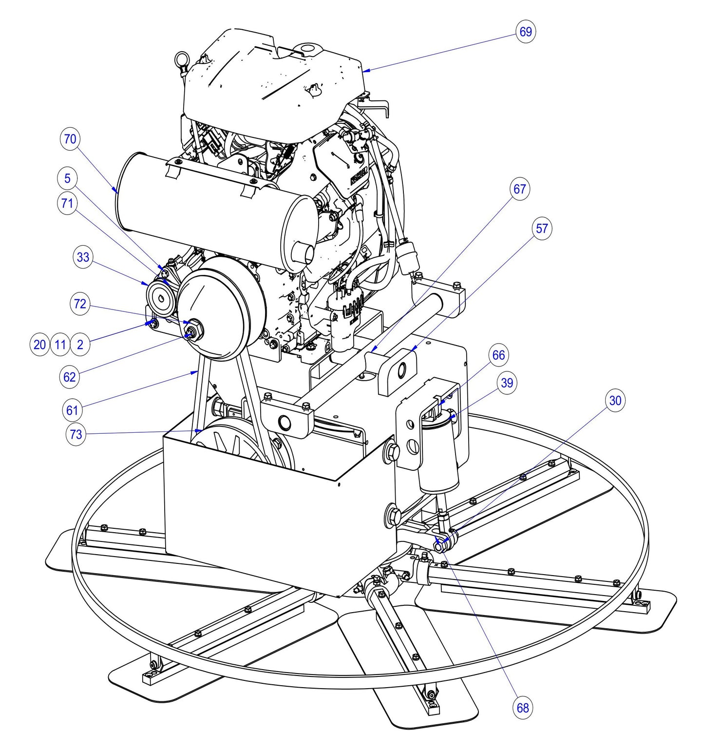HP205 RH Rotor Module Assembly-2 Parts