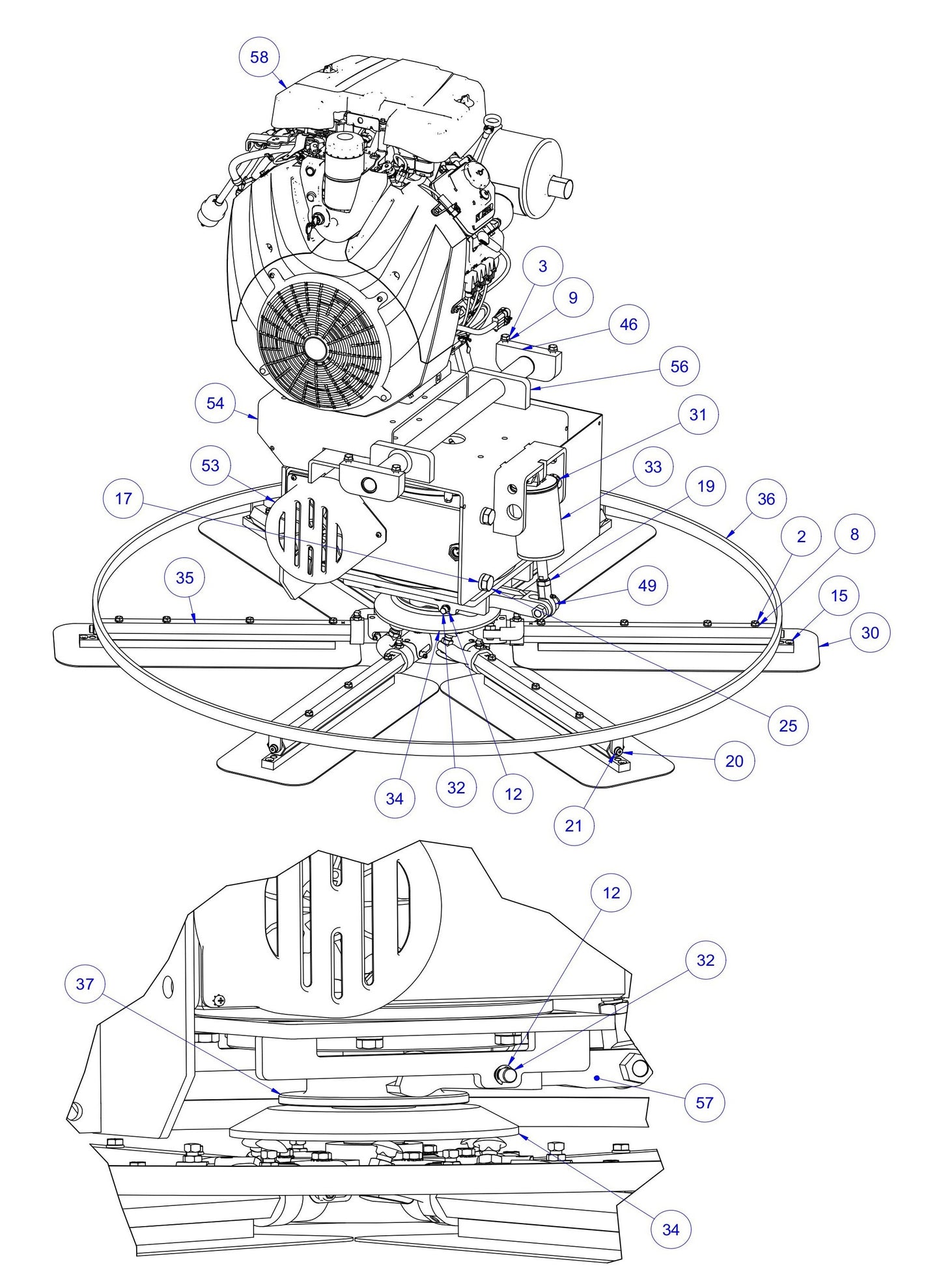 HP205 LH Rotor Module Assembly-1 Parts