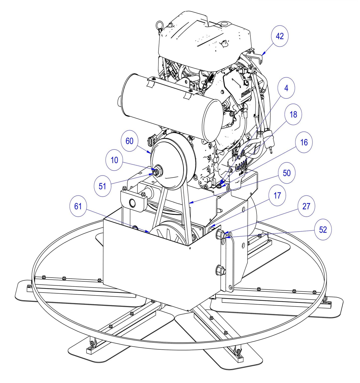 HP205 LH Rotor Module Assembly-2 Parts