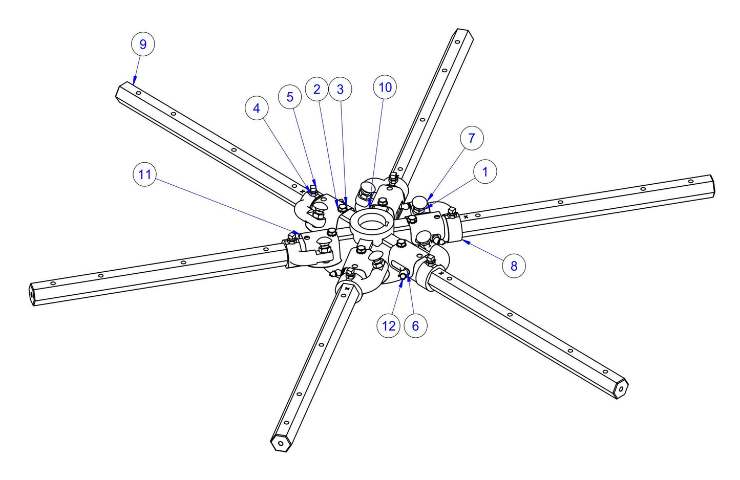 HP205 RH Spider Assembly Parts