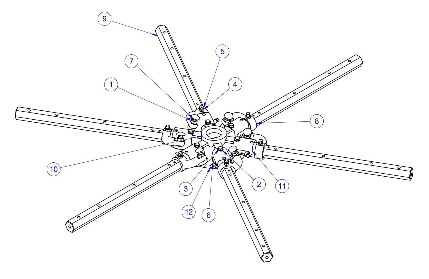 HP205 LH Spider Assembly Parts
