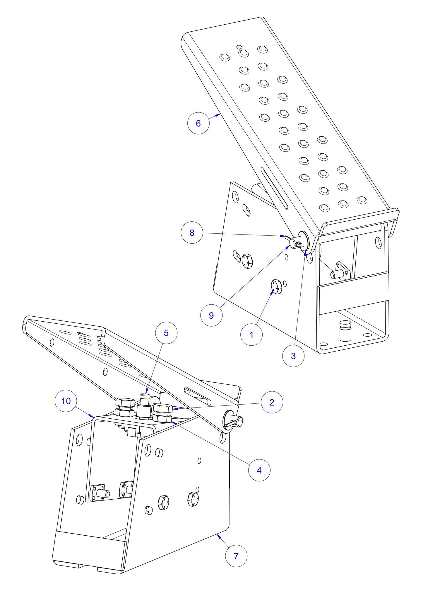 HP205 Kill Switch Pedal Assembly Parts