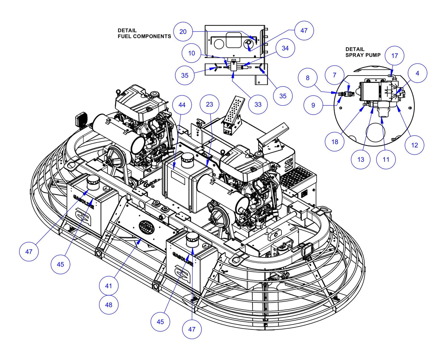 HP205 Mainframe Assembly-2 Parts