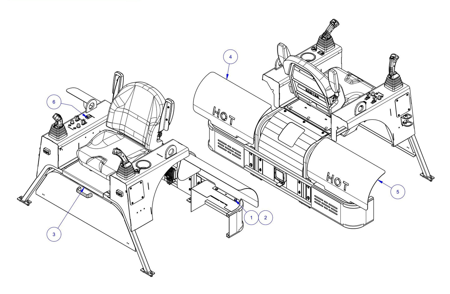HP205 Seat Frame-Vanguard Assembly Parts