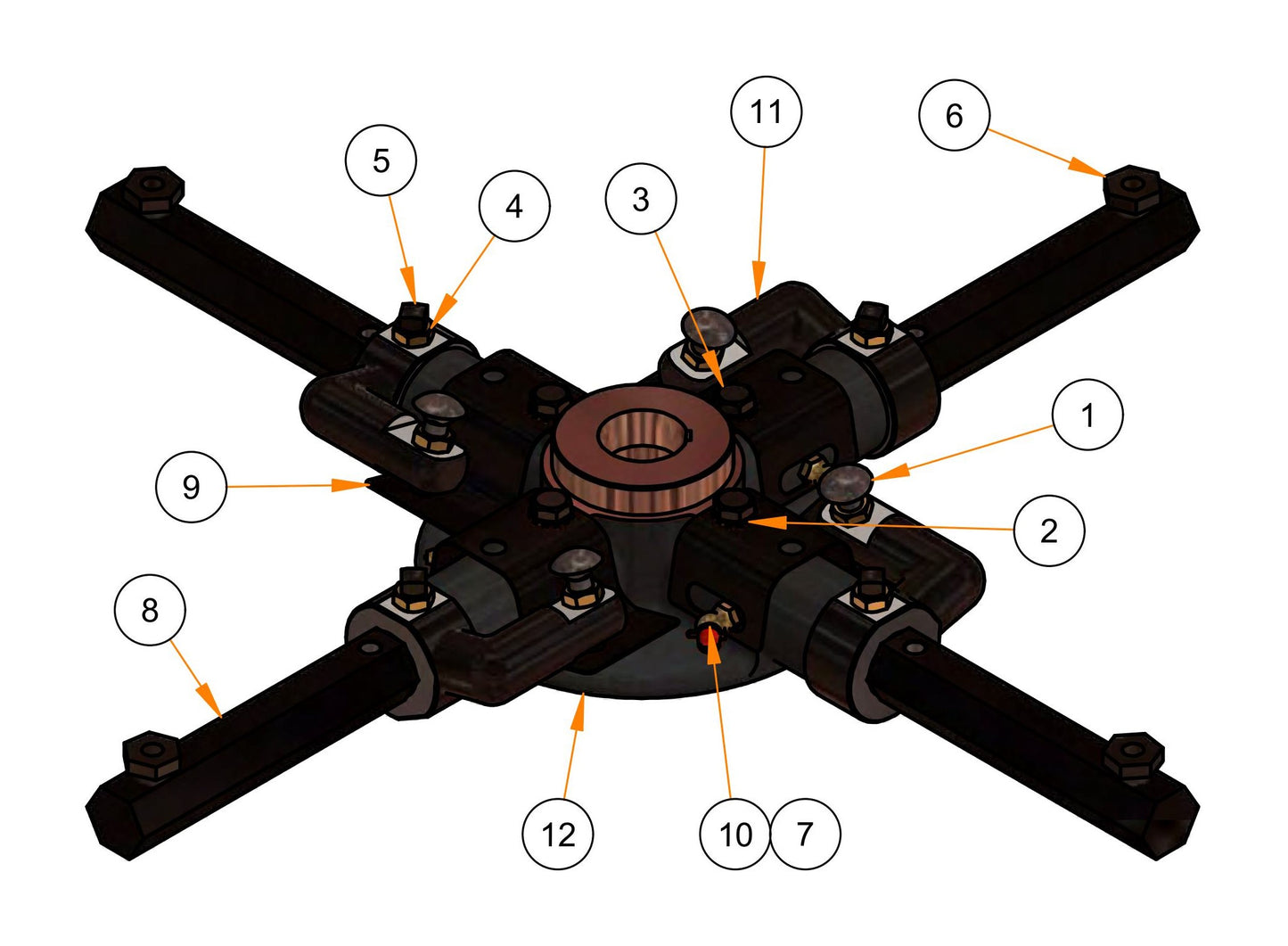 PRO436DF 436 Spider Assembly Parts
