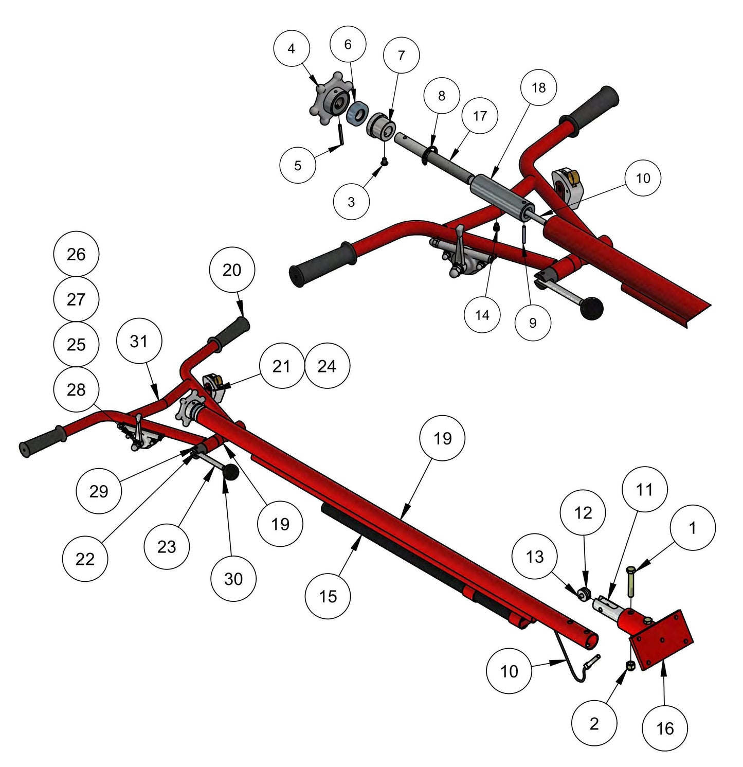 PRO436DF Handle Fine Pitch Assembly Parts