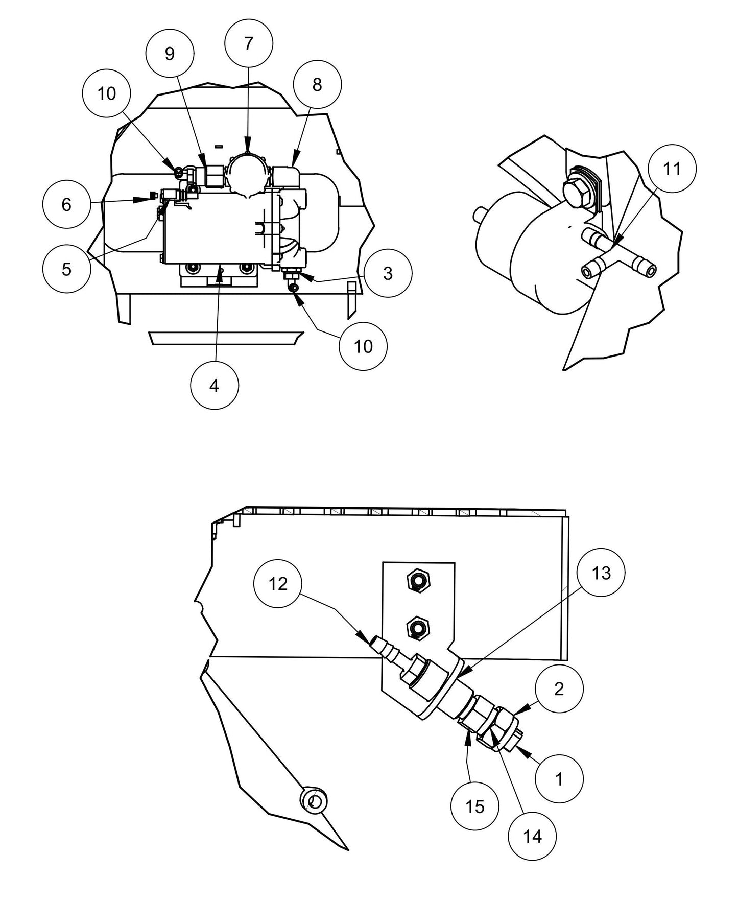 HDX605 (5-Boss) Spray System Assembly Parts