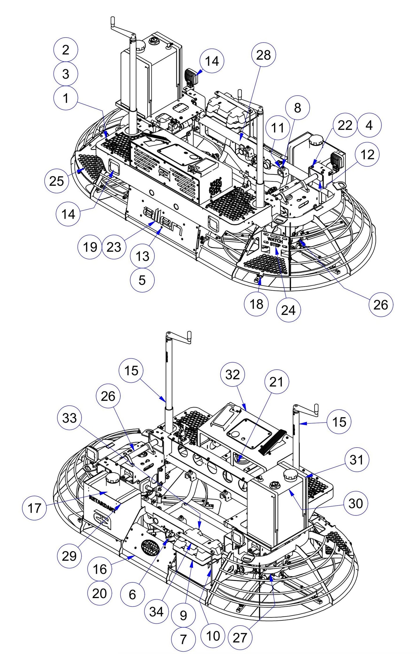 MSP475 Main Frame Assembly Parts