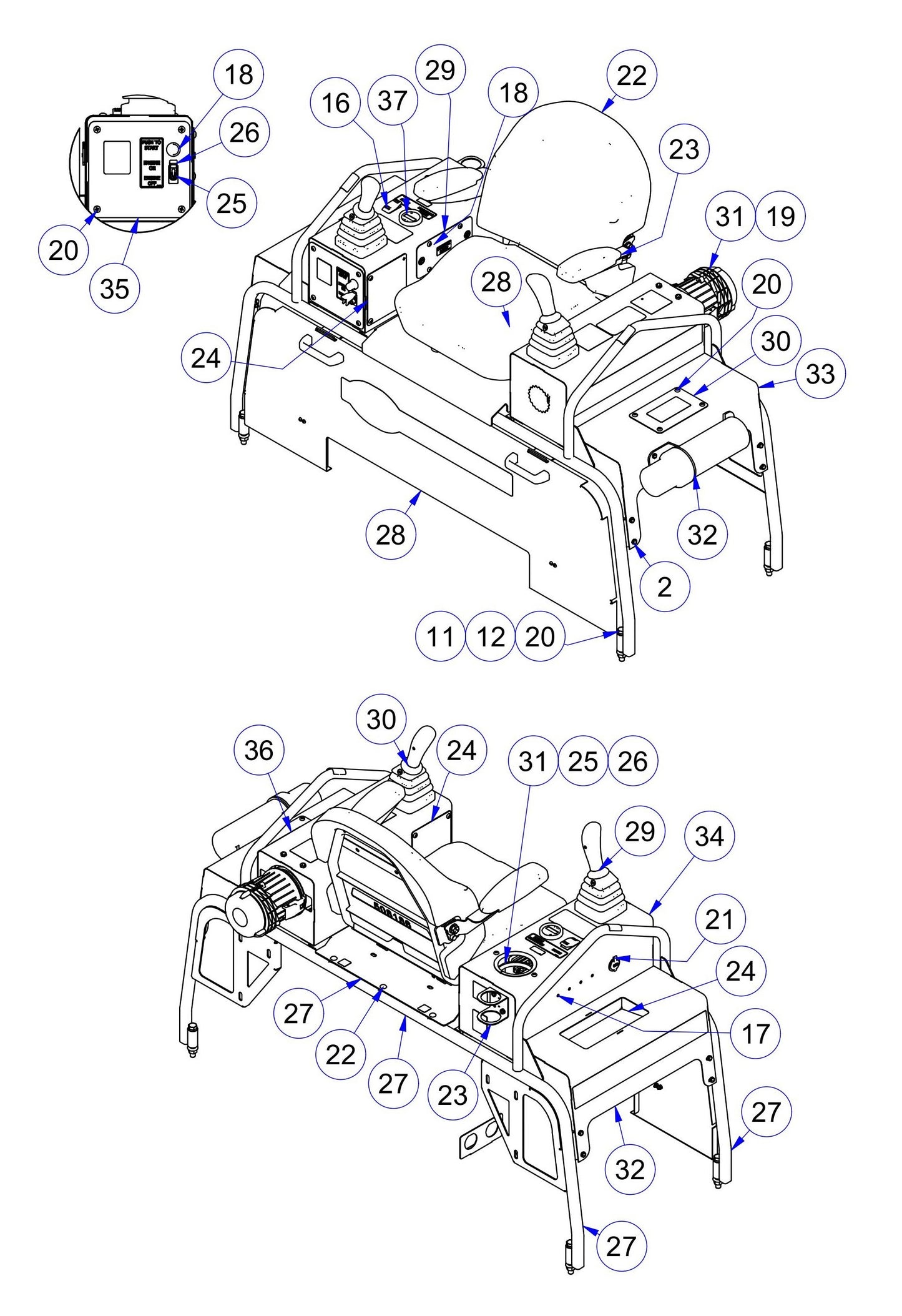 MSP475 Seat Frame Assembly Parts by Allen Engineering