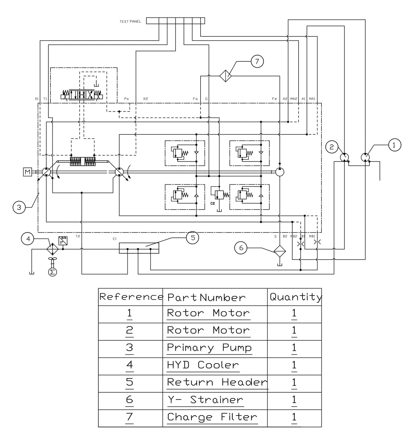 HDX600 (5-Boss) Hydraulic Circuit Assembly Parts By Allen Engineering