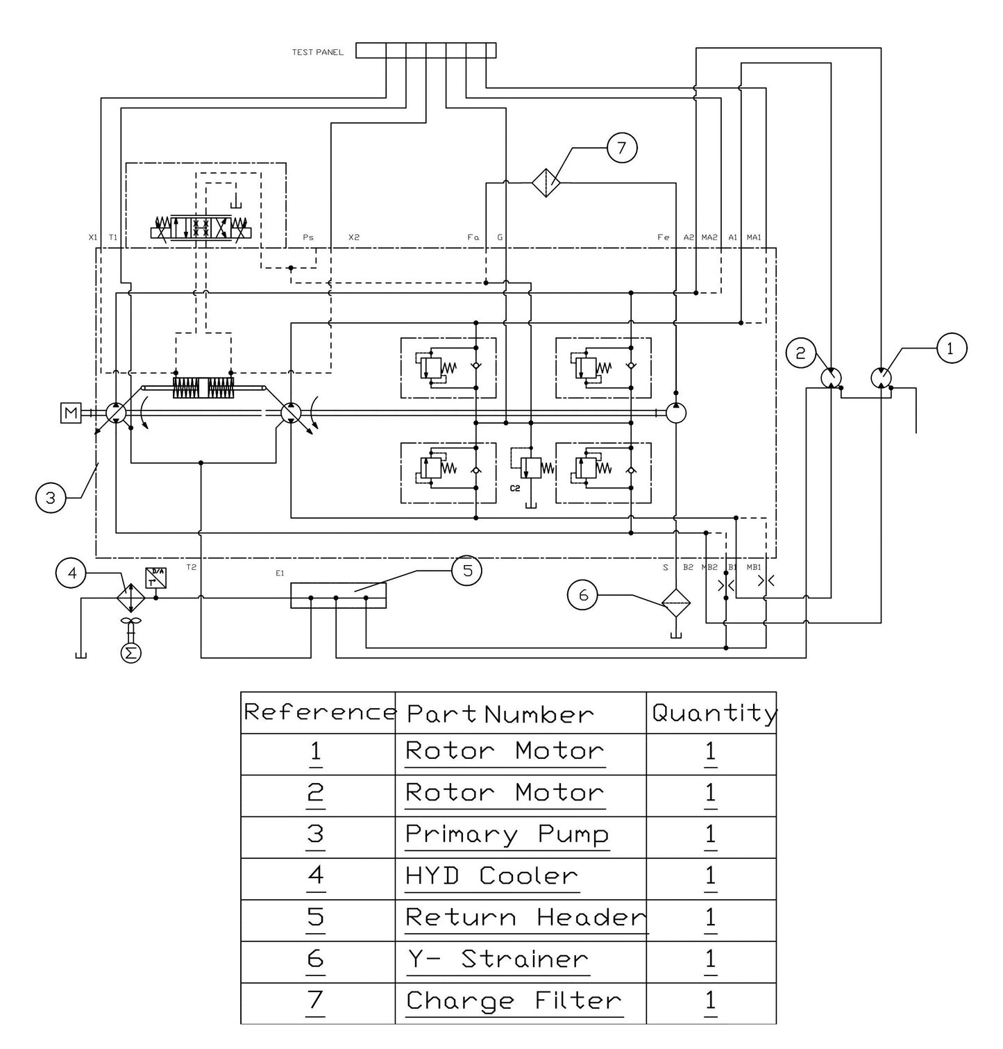 HDX780 Hydraulic System Assembly Parts