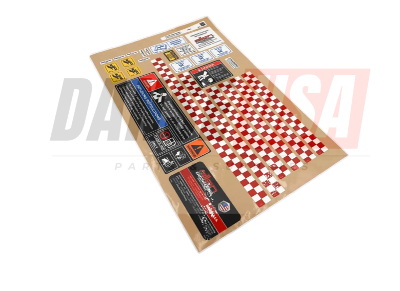 070132 Kit, Aw16E And R, Allen Wheel Buggie Decal by Allen Enginnering