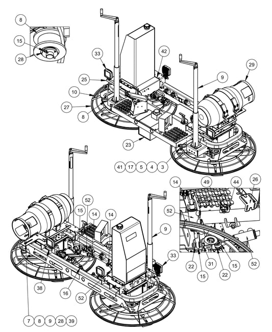 RP245 Lower Unit Assembly-2 Parts by Allen Engineering