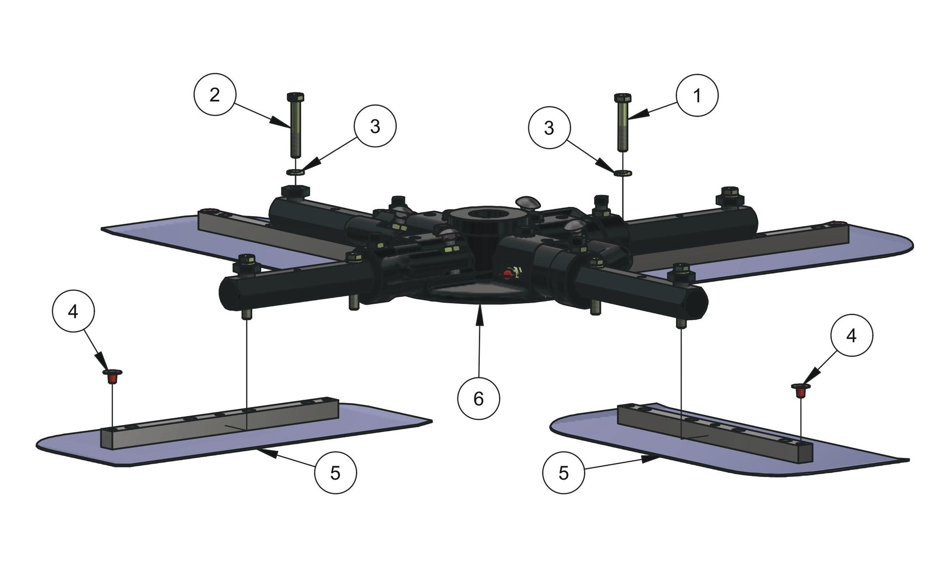 RP245 Lower Rotor Assembly-Left Hand Parts