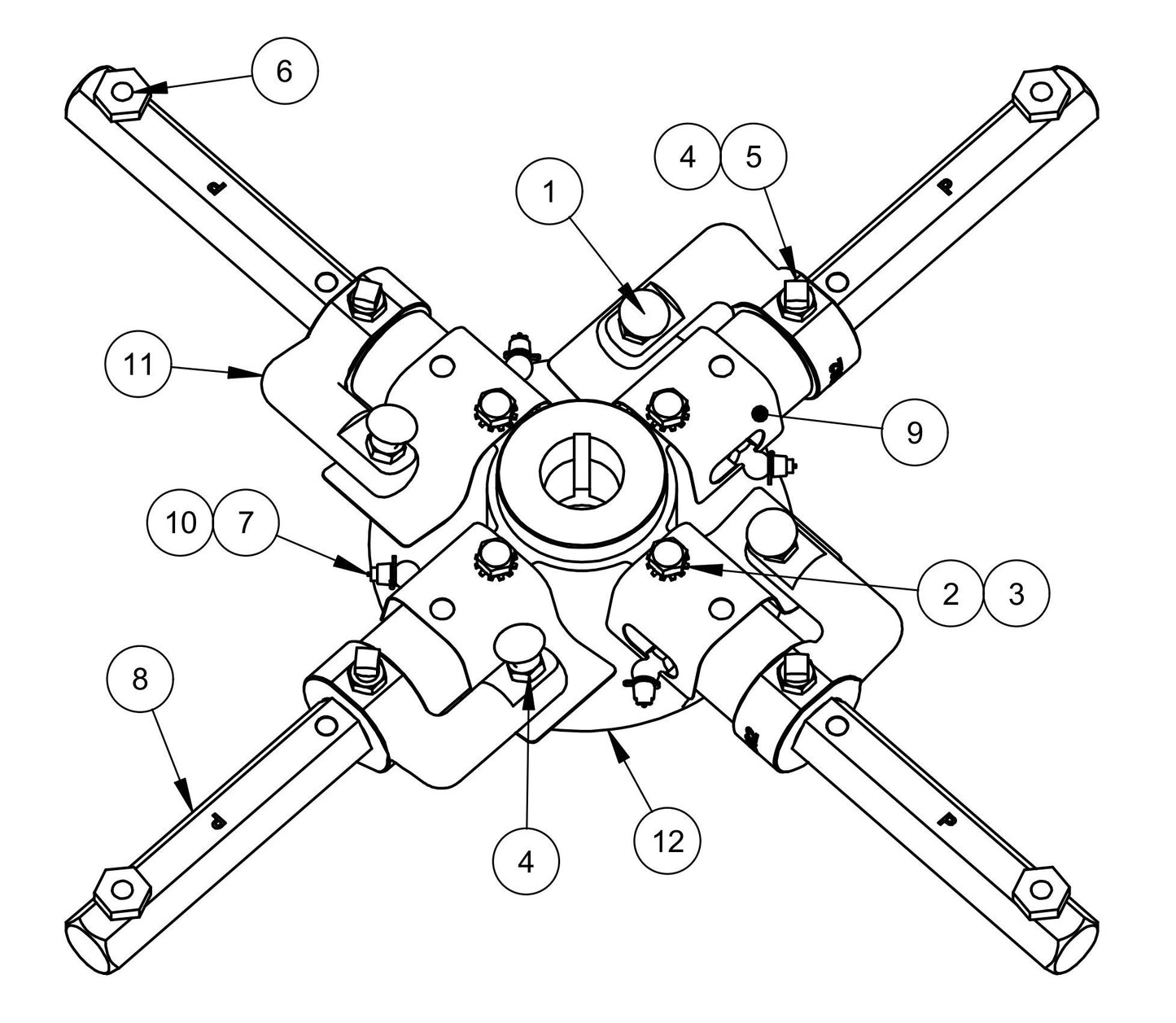 RP245 Spider Assembly-Left Hand Parts
