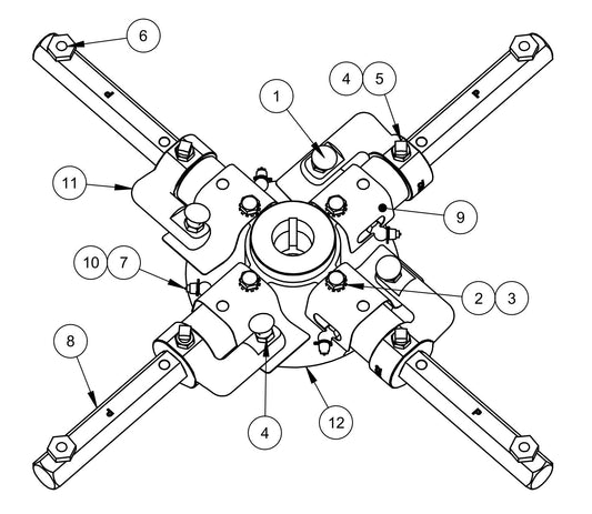 RP245 Spider Assembly-Left Hand Parts