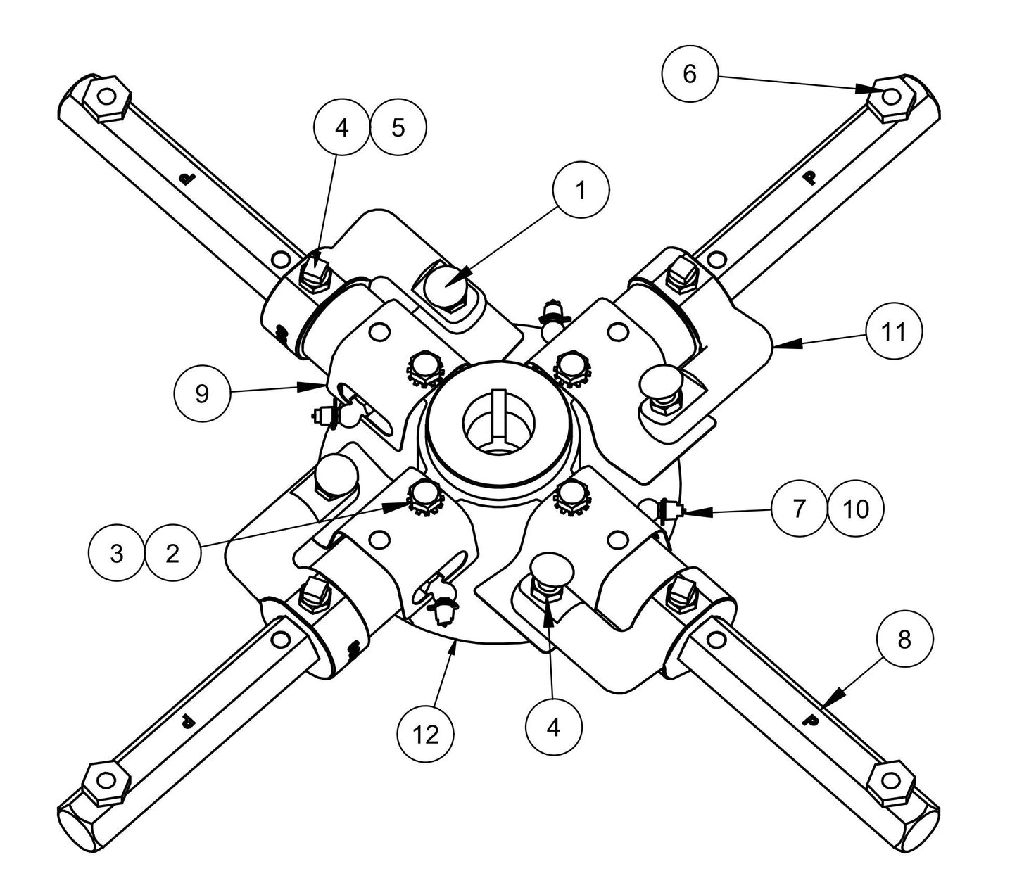 RP245 Spider Assembly-Right Hand Parts