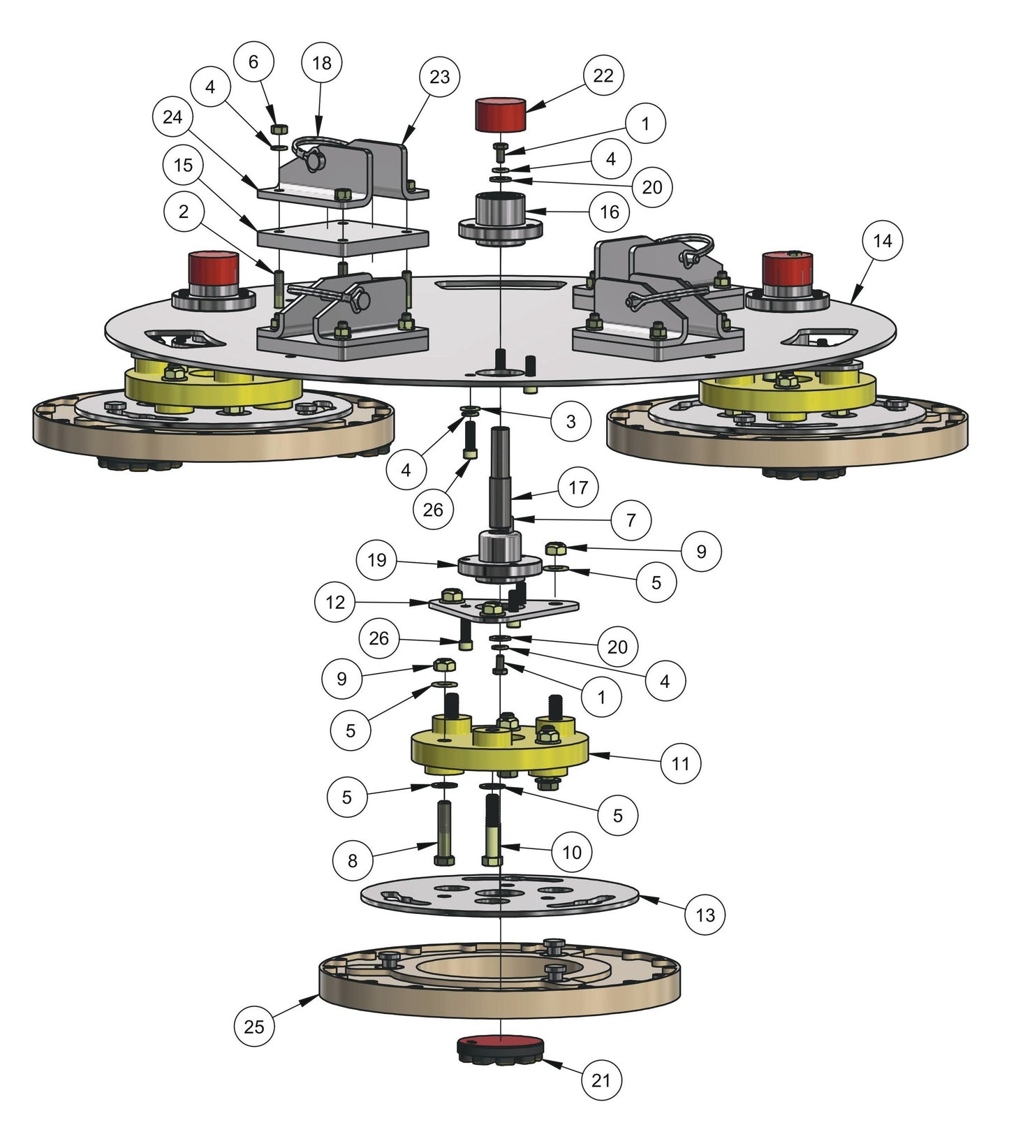 RP245 Polishing Disk Assembly Parts