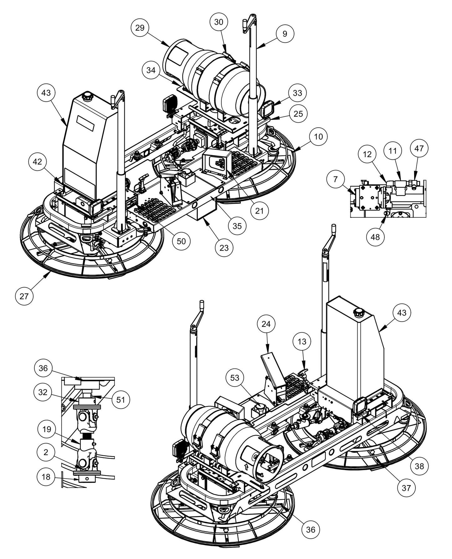 RP245 Lower Unit Assembly-1 Parts by Allen Engineering