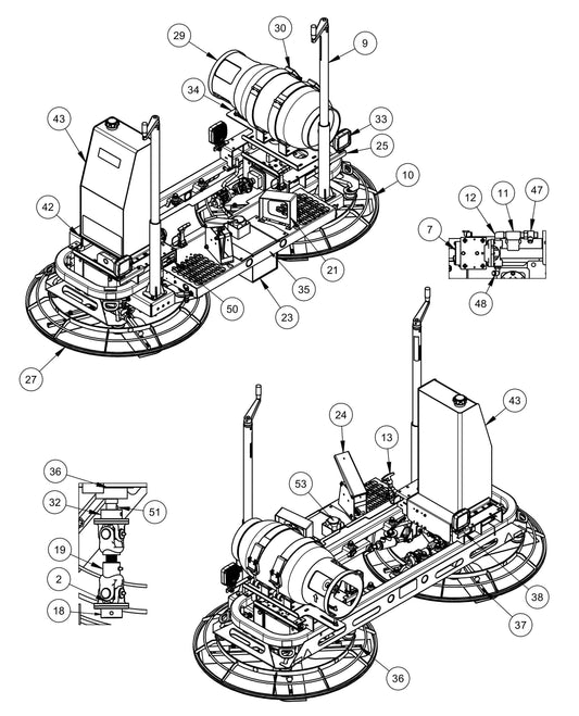 RP245 Lower Unit Assembly-1 Parts by Allen Engineering