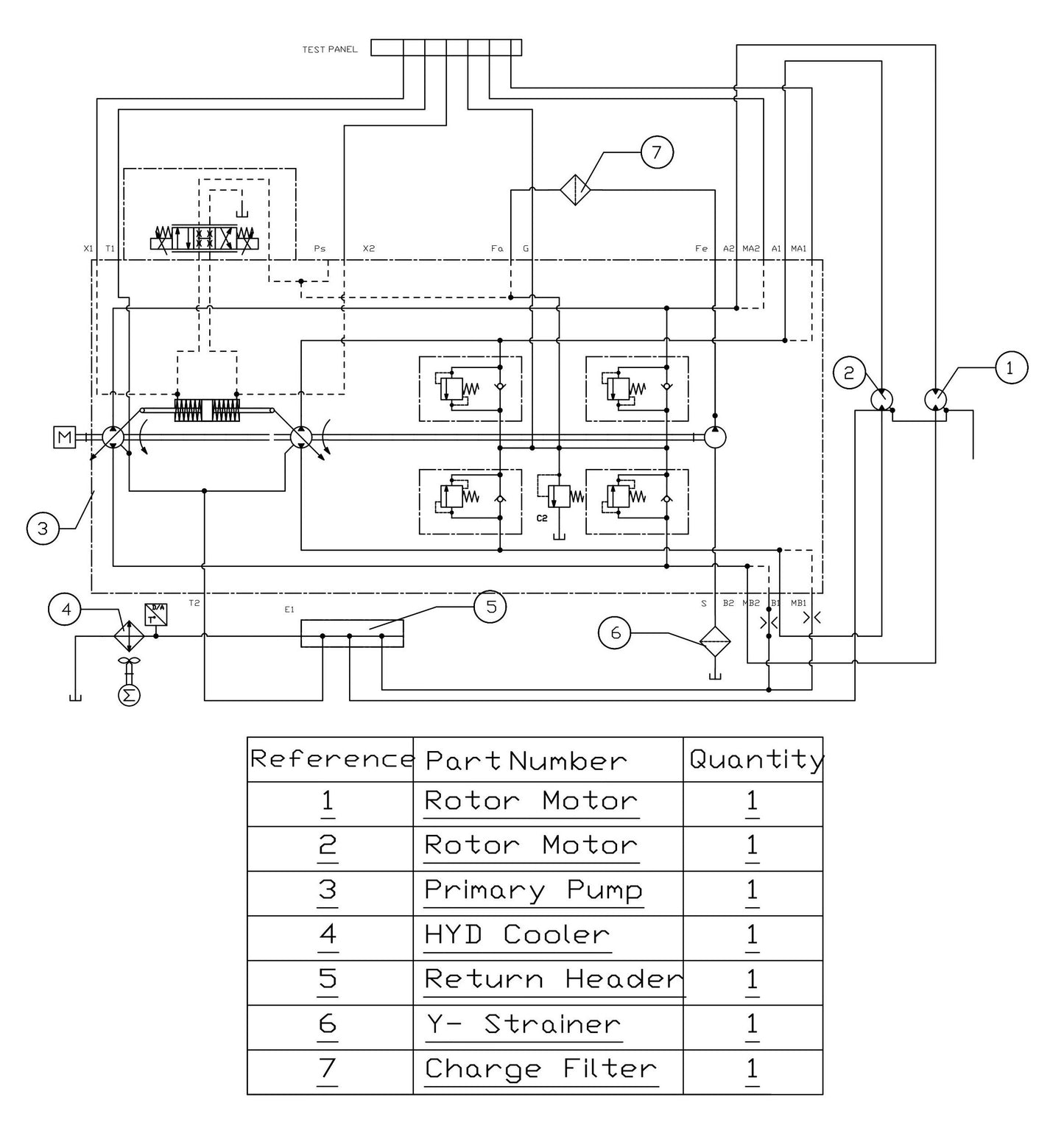 HDX600 (6-Boss) Hydraulic System Assembly Parts